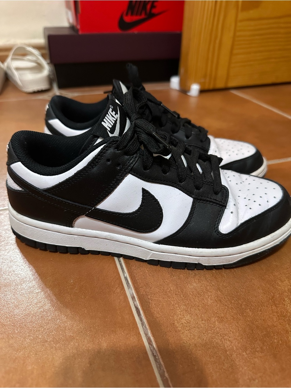 Nike Dunks Black and White Low-Top Sneakers